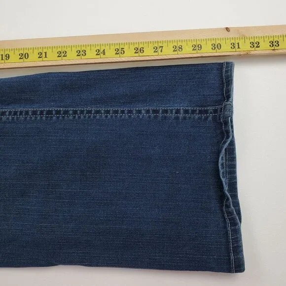 Venezia Womens Bootcut Denim Jeans Sz 20 Mid Rise Medium Wash Stretch Blue Pants - Picture 9 of 12